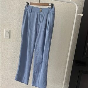 Vince Light Blue Pleated Trousers